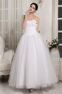 Robe de mariée de mode de bal manche nulle en organza cordon avec perle