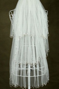 Niveaux vintage | timeless court voile de la mariée mignonne