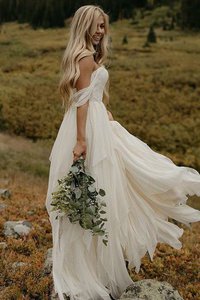 Robe de mariée de princesse avec sans manches magnifique ligne a longueur au ras du sol