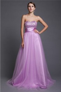 Robe de soirée ligne a de princesse avec perle avec lacets de bustier