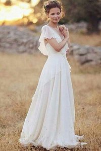 Robe de mariée ruché en chiffon ligne a de princesse belle