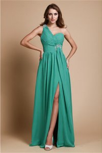 Robe de bal naturel longue ligne a jusqu'au sol avec chiffon