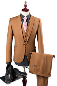 Marron asiatique taille hommes costume slim fit couleur dernier modèle