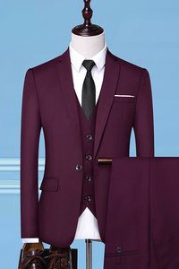 Vin rouge affaires formelle décontracté costume mariage homme