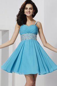 Robe fête de la rentrée bref a-ligne en chiffon de princesse fermeutre eclair