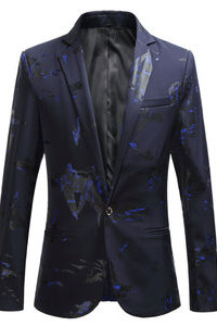 Mode taille m-6xl nouveaux hommes imprimé costume blazers