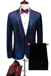 Costume homme robe de mariée slim fit costumes homme bleu hommes