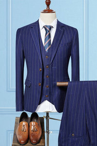 Nouveau avec pantalon bleu hommes hommes costume 2 boutons