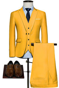 Costume pour hommes formel simple costume de mariage pour hommes boutonnage costumes