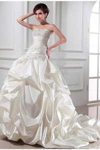 Robe de mariée longue de traîne mi-longue de mode de bal avec perle decoration en fleur