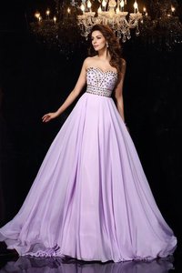 Robe de soirée de col en cœur avec chiffon de princesse a-ligne avec perle