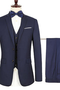 Costume slim fit marié 3 pièces veste + pantalon + gilet formel
