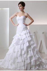 Robe de mariée avec sans manches de princesse avec perle col en forme de cœur ligne a