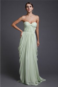 Robe de bal de lotus jusqu'au sol de col en cœur avec chiffon avec sans manches