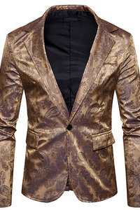 Printemps mode imprimer fleur slim convient blazers veste manteau