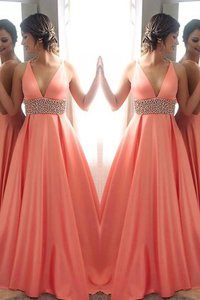 Robe de bal manche nulle de traîne courte spécial de princesse en satin