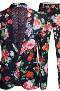 Décontracté boutique mode slim fit robe costume fleur