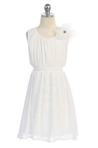 Robe de cortège enfant bref avec fleurs avec zip ligne a de tour de ceinture en haute