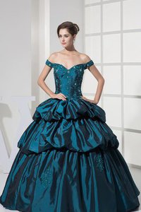 Robe de quinceanera ample de mode de bal decoration en fleur cordon bandouliere spaghetti