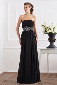 Robe de bal avec chiffon de princesse ligne a avec zip longueur au ras du sol