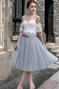 Robe fête de la rentrée avec décoration dentelle en tulle fabuleux 2 pice naturel