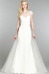 Robe de mariée luxueux naturel serieuse col en v foncé avec manche courte