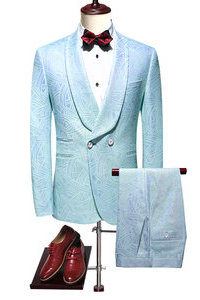 Nouveaux arrivants blazer imprimé coréen slim fit hommes costumes