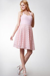 Robe demoiselle d'honneur simple informel avec zip ruché manche nulle