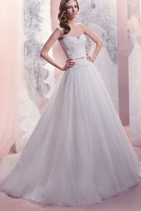Robe de mariée naturel en organza ligne a avec sans manches longueur au ras du sol