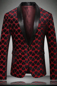 Blazers slim fit top qualité fête marié nouveauté hommes de mariage rouge