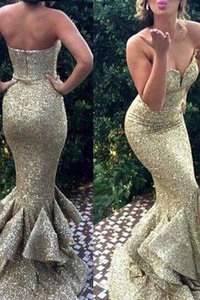 Robe de bal naturel de traîne courte de sirène fermeutre eclair col en forme de cœur