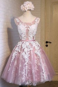 Robe fête de la rentrée encolure ronde de princesse avec sans manches adorable courte