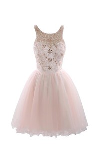 Robe de cocktail romantique col en bateau textile en tulle de princesse en forme