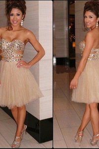 Robe fête de la rentrée courte brillant de princesse ligne a en tulle