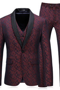 3 pièces ensembles marque costume de mariage imprimé costumes