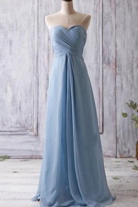 Robe demoiselle d'honneur longue plissage facile fermeutre eclair col en forme de cœur