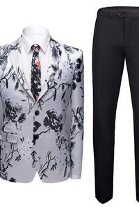 Ensemble 2 pièces costumes mâle blanc pantalons