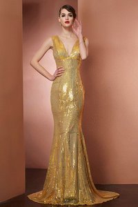 Robe de bal longue avec zip manche nulle ligne a de princesse