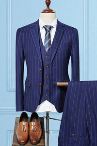 Hommes blazer costume homme de bal rayure haute qualité hommes costumes