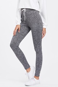 Legging avec cordon à la taille chiné