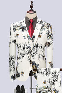 Blazer hommes blazer mode 3 pièces slim fit mariage robe costume