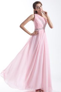 Robe de soirée plissage avec chiffon d'épaule asymétrique avec cristal