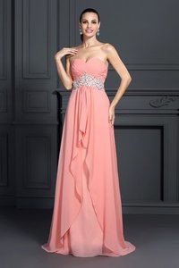 Robe de bal longue manche nulle de princesse en chiffon ligne a