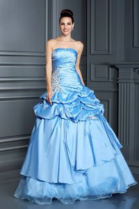 Robe de quinceanera longue longueur au ras du sol cordon en organza de lotus