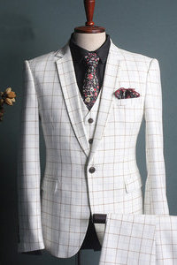 Smoking blanc costumes pour hommes mode loisirs hommes slim fit