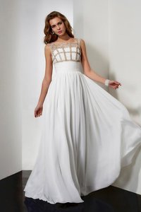 Robe de bal bretelles spaghetti a-ligne manche nulle de princesse avec chiffon