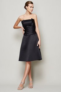 Robe demoiselle d'honneur bref plissé de bustier avec fronce en satin