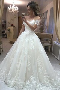 Robe de mariée splendide a-ligne en tulle avec sans manches de traîne courte