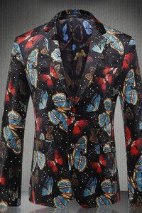Jaqueta masculina papillon masculino fête hombre