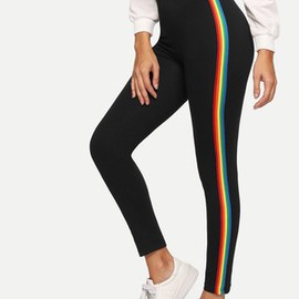 Legging brillant avec arc-en-ciel